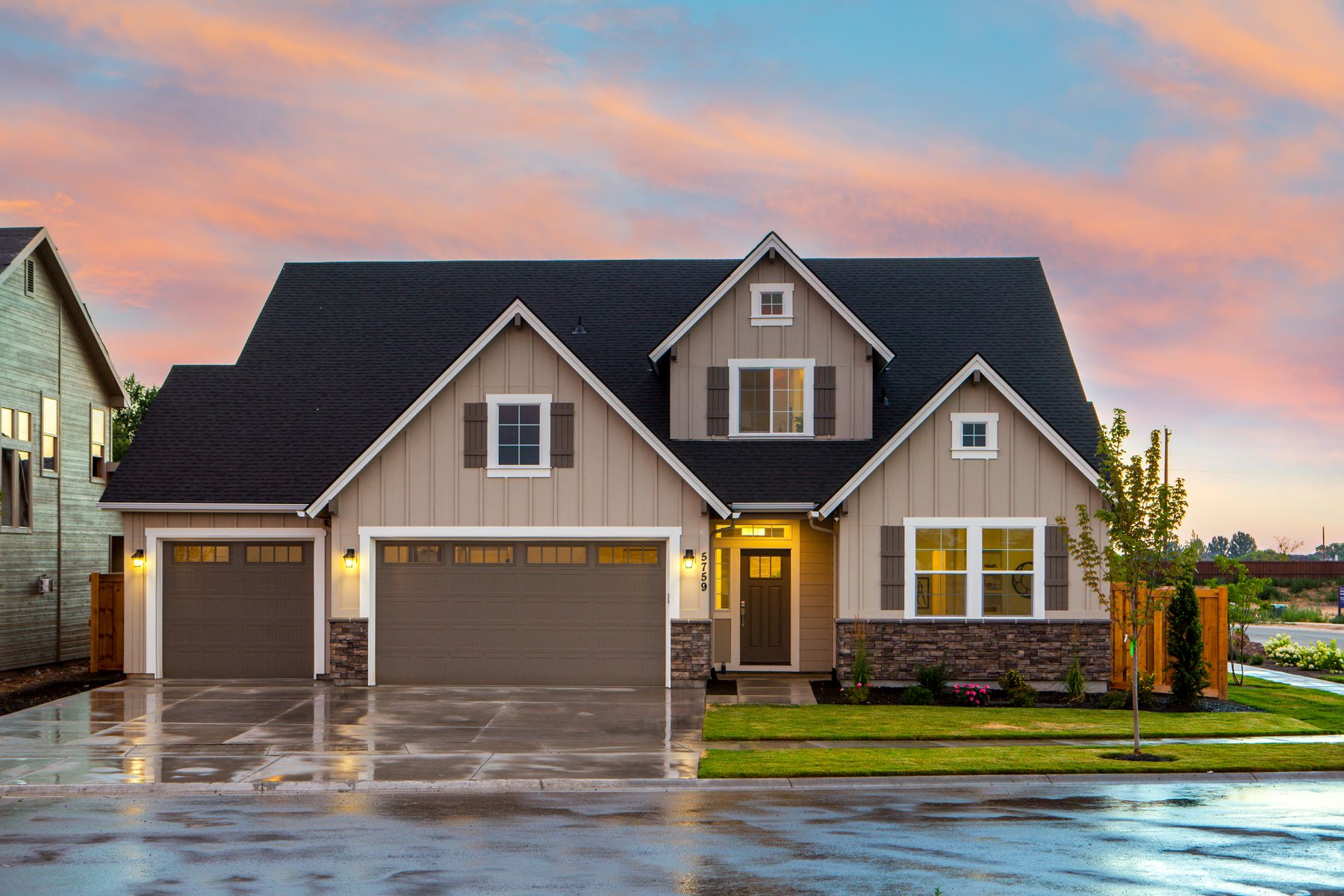 Illustrative stock photo of a completed custom home