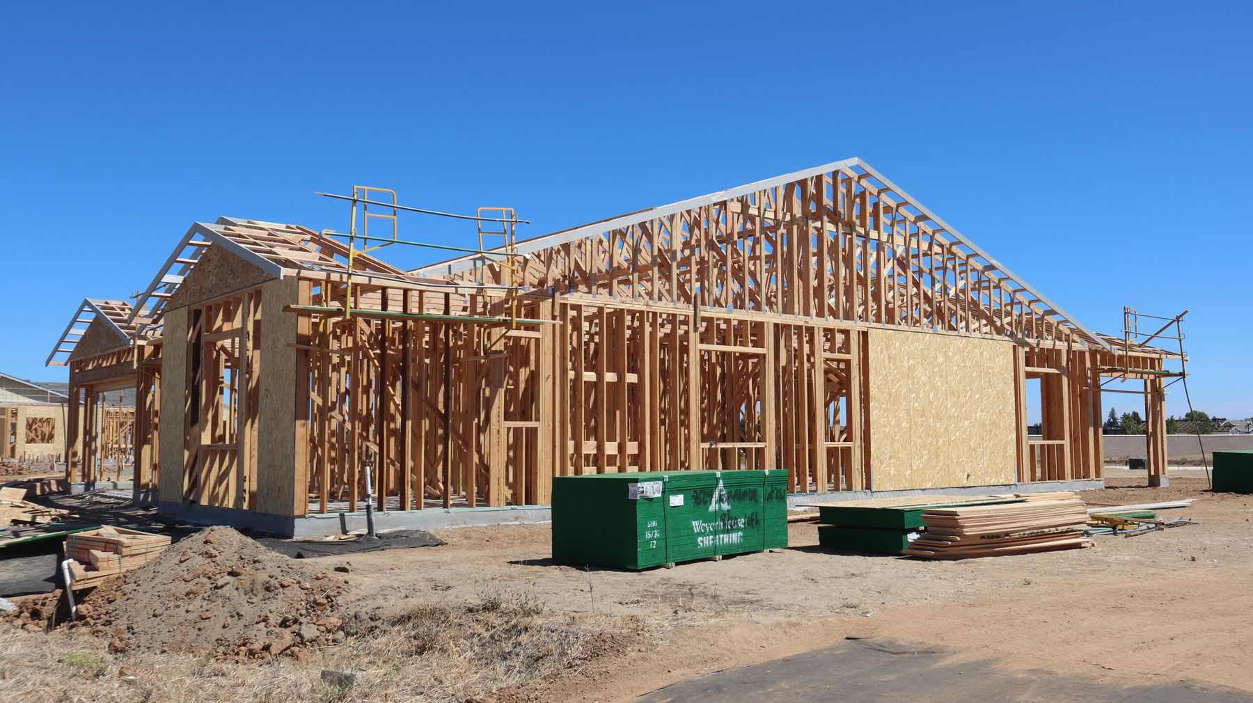 Illustrative stock photo of residential timber framing